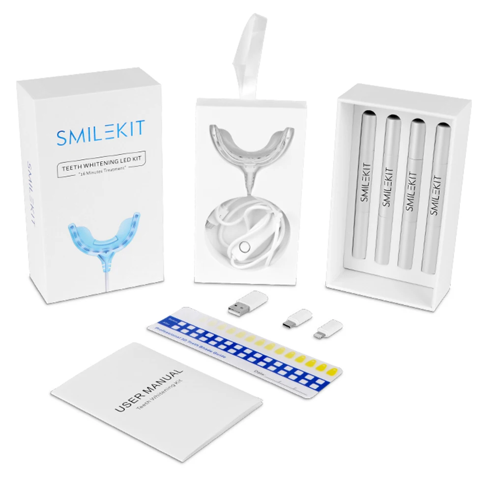 Teeth Whitening Bleaching Kit - Kit de blanchiment des dents à
