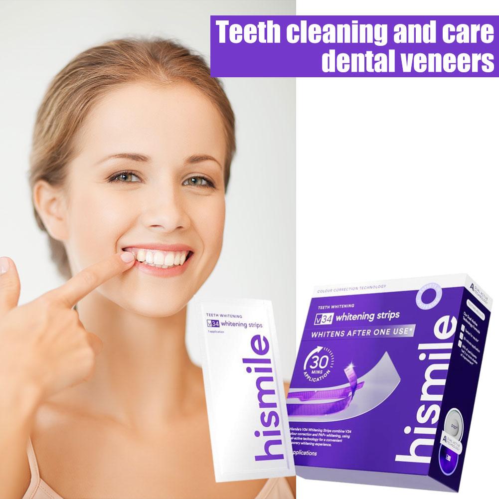 Teeth Whitening Hismile - V34 Dentifrice et Bandes Blanchissantes Violettes