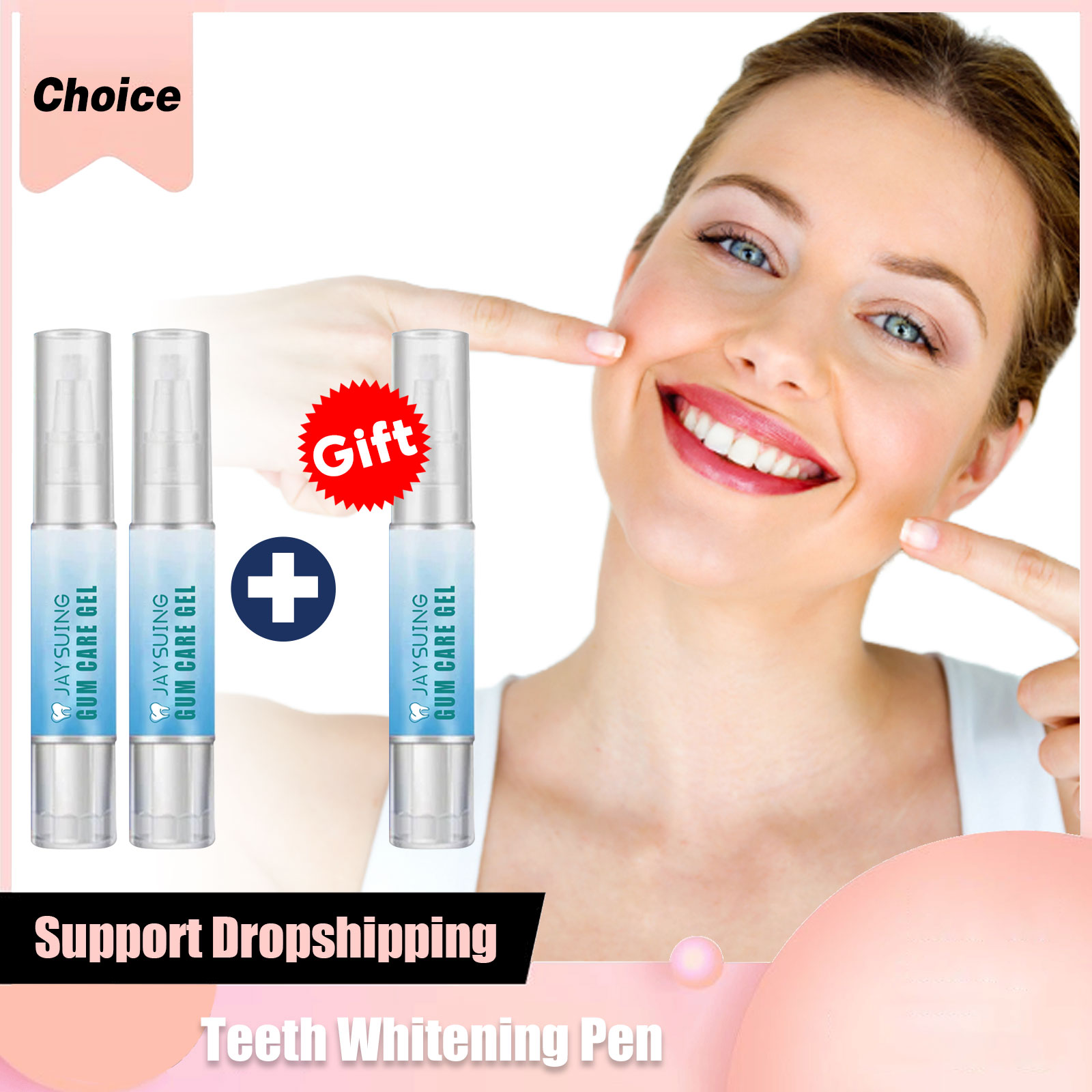 Teeth Whitening Bleaching Kit - Stylo de blanchiment des dents blanc