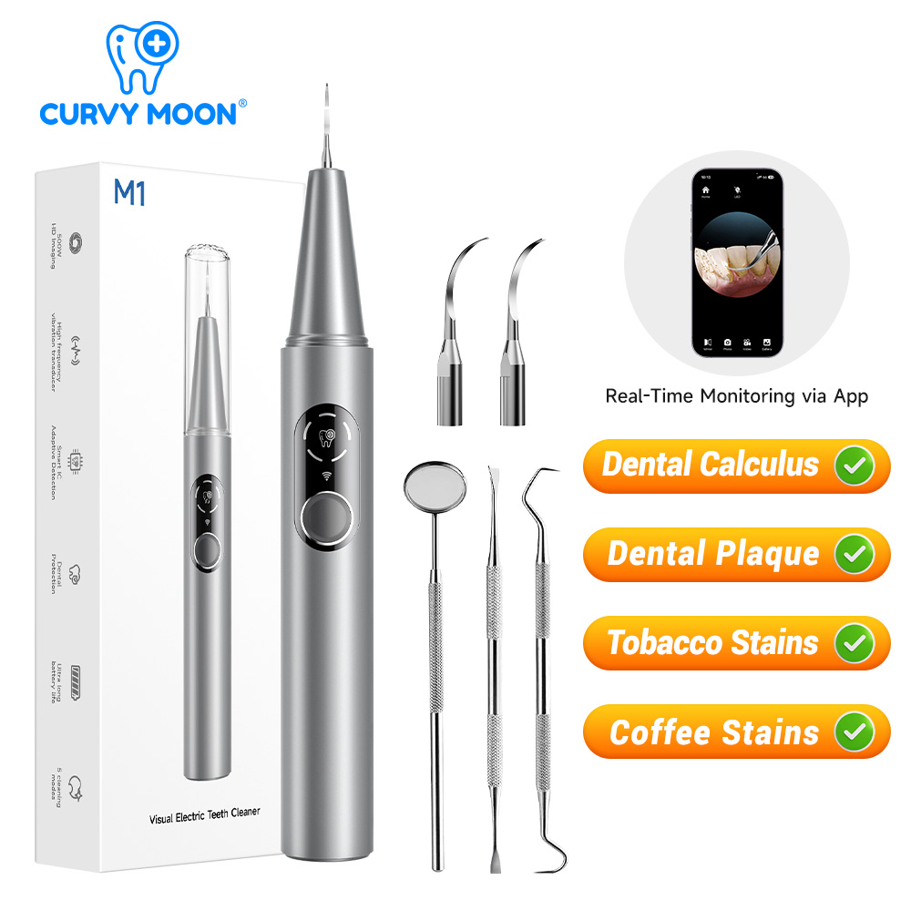 Teeth Whitening Uk - CURVY MOON Nettoyeur dentaire électrique ultrasonique