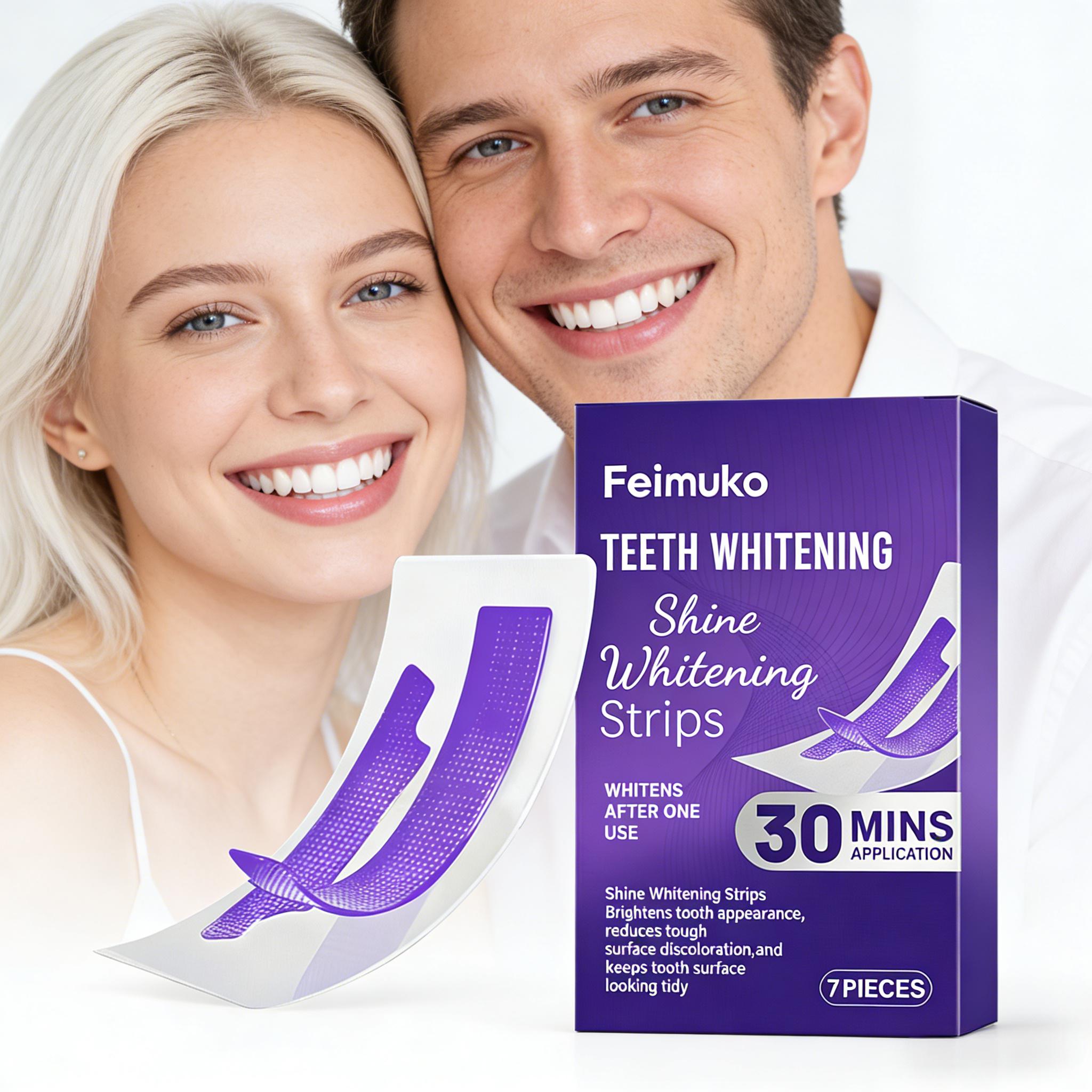 Teeth Whitening At Home - Bandelettes blanchissantes pour les dents, réduisent