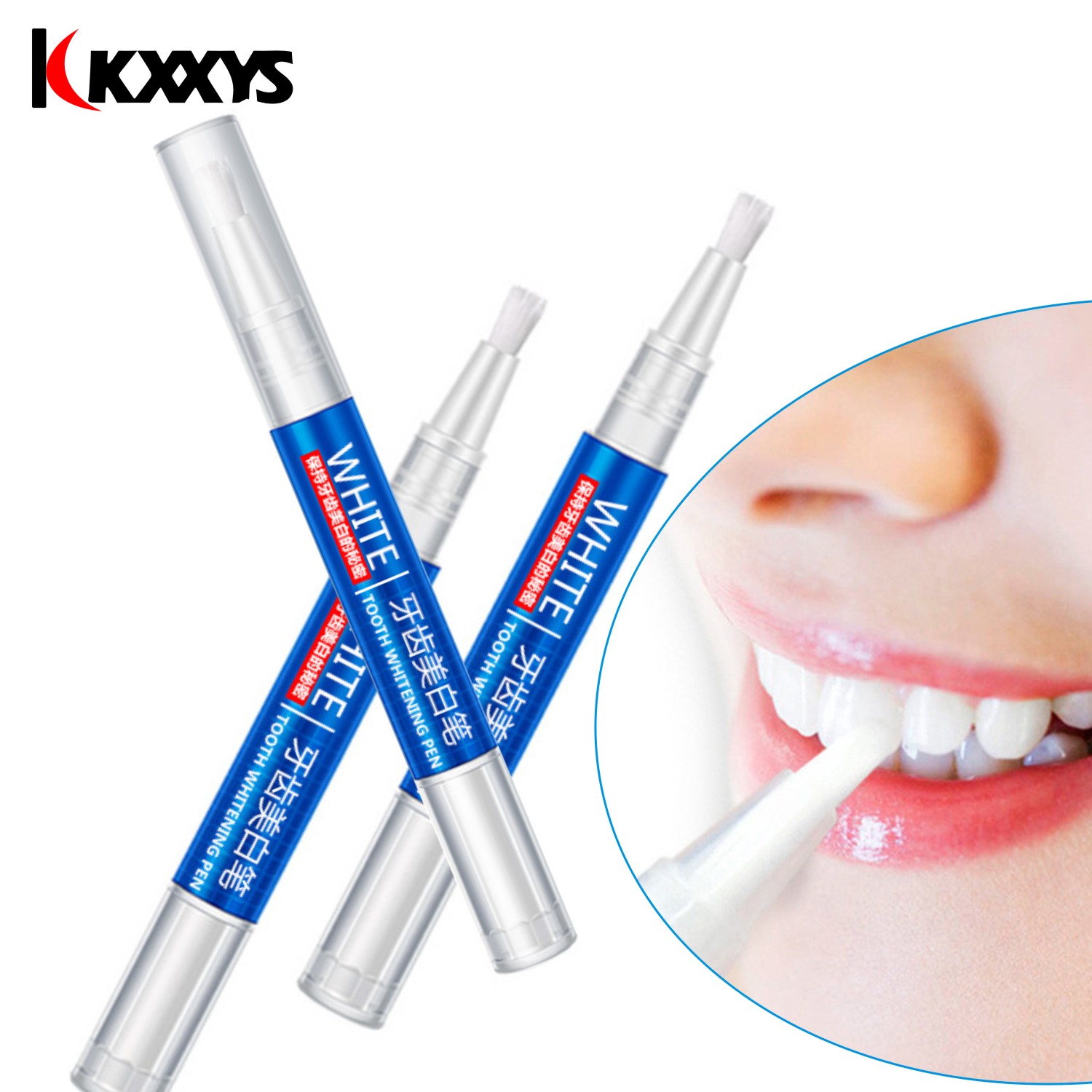 Teeth Whitening Bleaching Kit - Stylo de blanchiment des dents blanc
