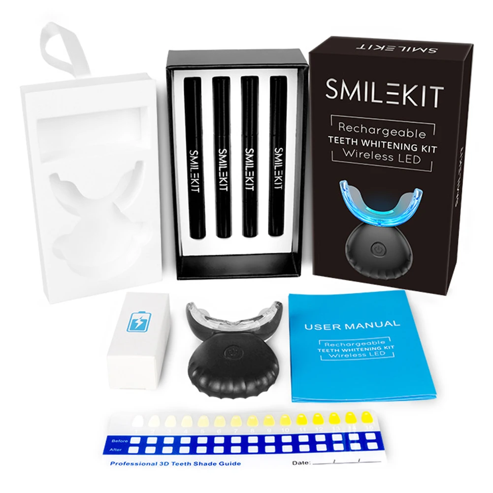 Teeth Whitening With Blue Light - Kit de blanchiment des dents dentaires