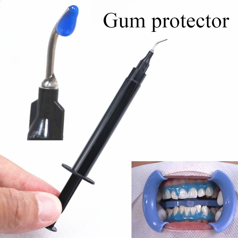 Teeth Whitening With Blue Light - Protection des gencives dentaires, barrière gingivale