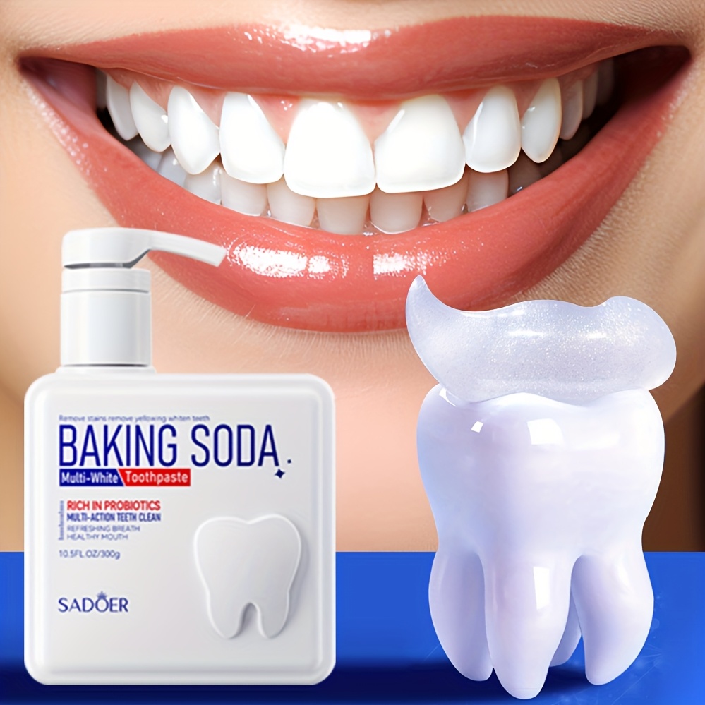 Teeth Whitening With Baking Soda - Dentifrice à pompe probiotique pour bicarbonate
