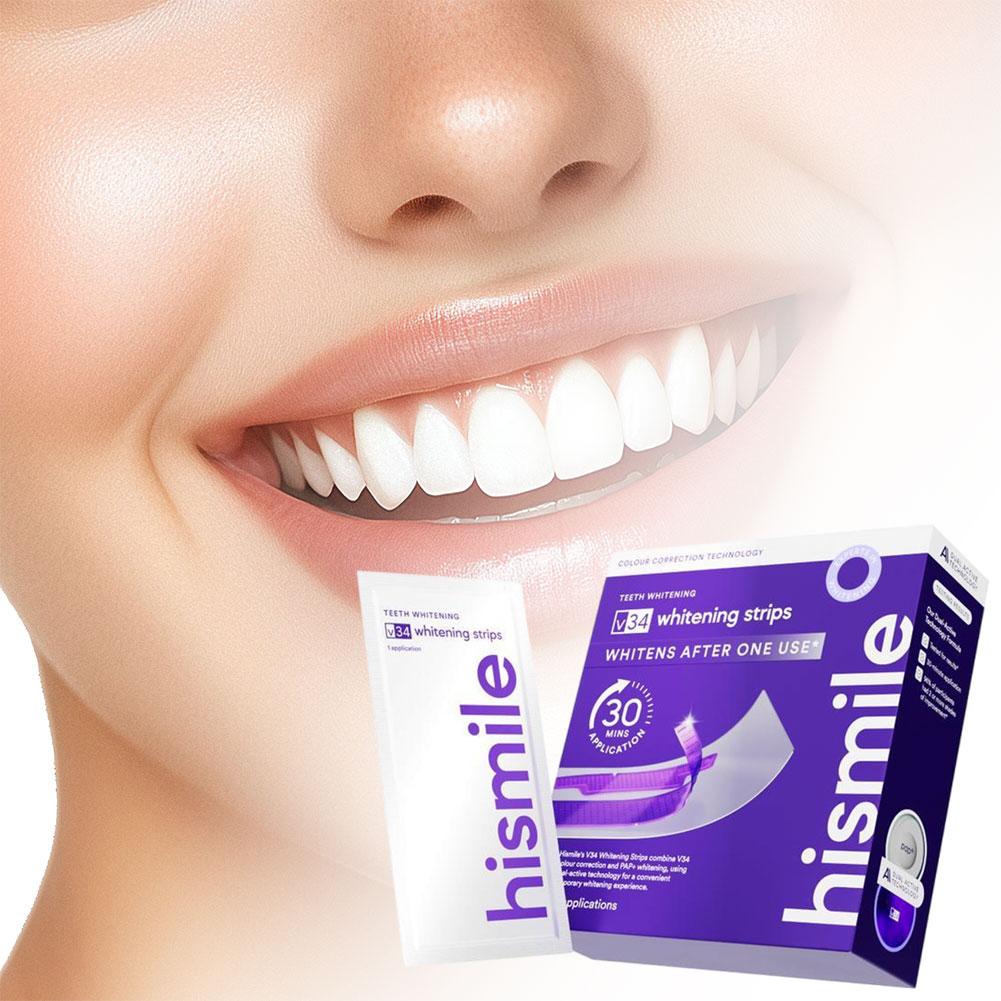 V34 Dentifrice et Bandes Blanc - Teeth Whitening Hismile avis et prix