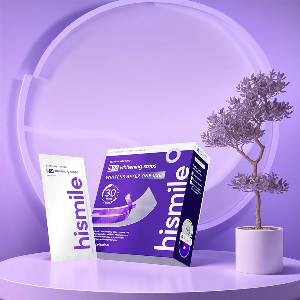 V34 Dentifrice et Bandes Blanc - Teeth Whitening Hismile avis et prix