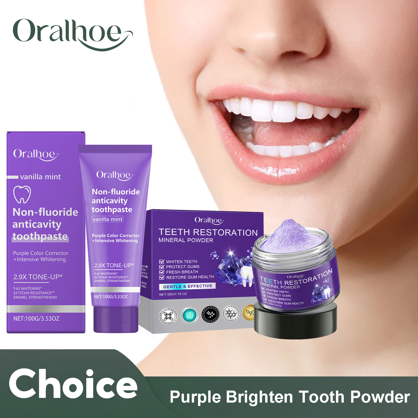Poudre de nappode pour la domi - Teeth Whitening Hismile avis et prix