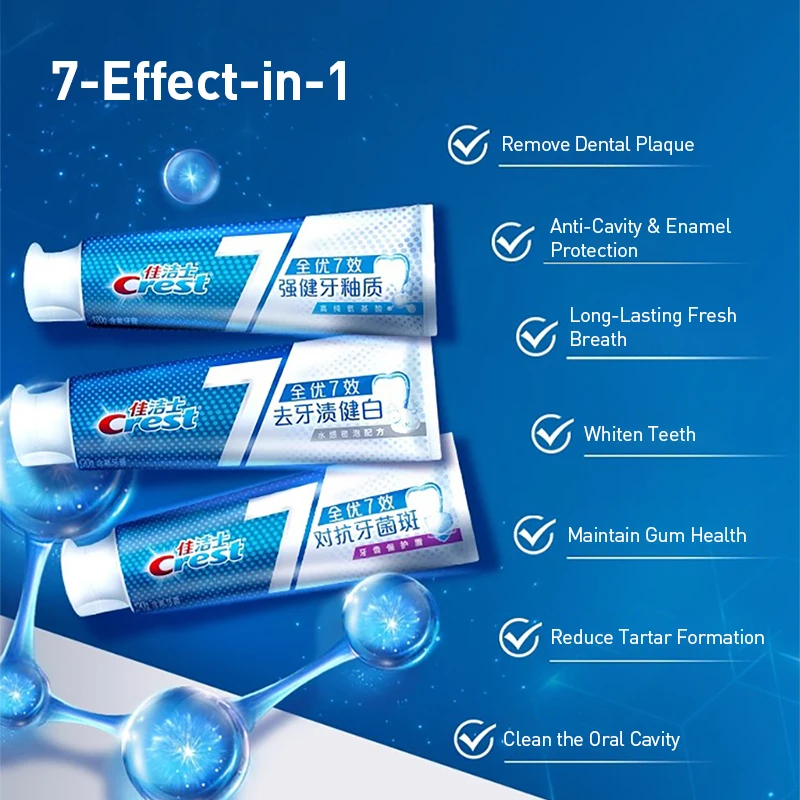 Crest 7 Effets Dentifrice Blan - Teeth Whitening Effects avis et prix