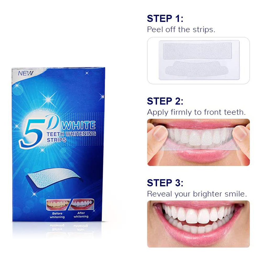 Bandelettes blanchissantes 5D  - Teeth Whitening Hismile avis et prix